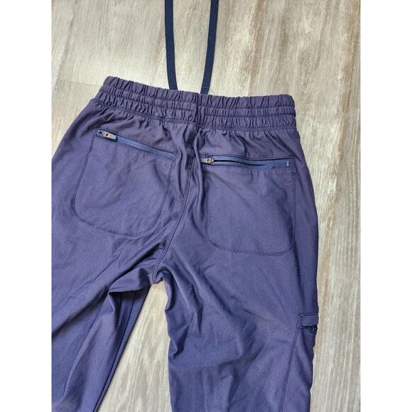 Cherokee Infinity Scrub Pants Womens XS Petite Navy Jogger 5 Pocket Stretch EUC - Picture 10 of 10